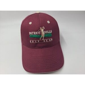 Vintage Patriot Hills Golf Club Town Talk Adjustable Hat Cap Course Men Maroon